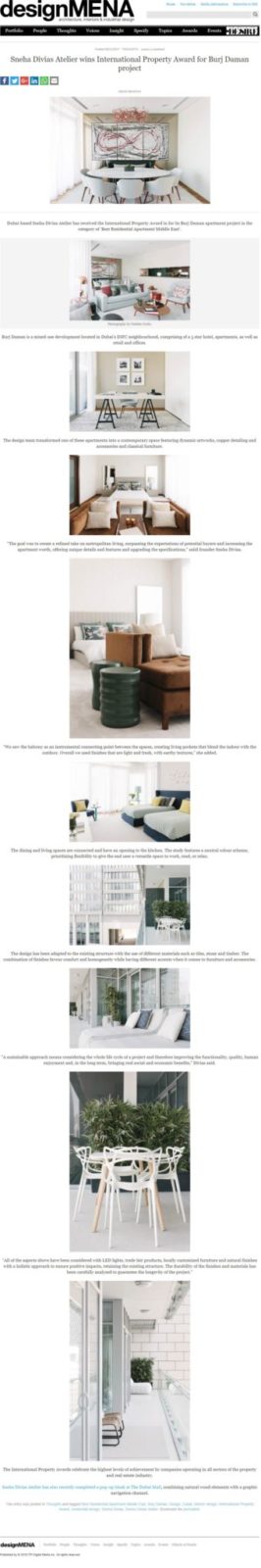 Sneha Divias Atelier - design MENA