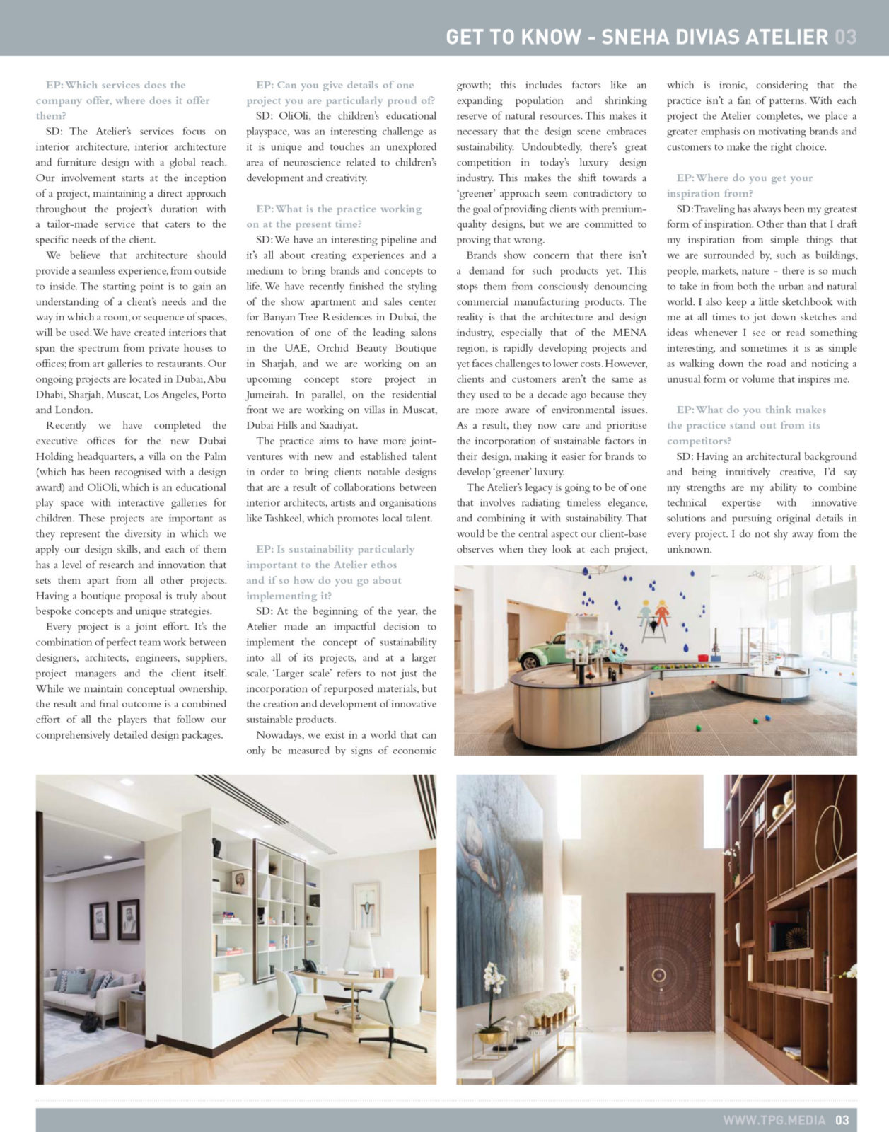 Sneha Divias Atelier -Emirates Projects Get to Know